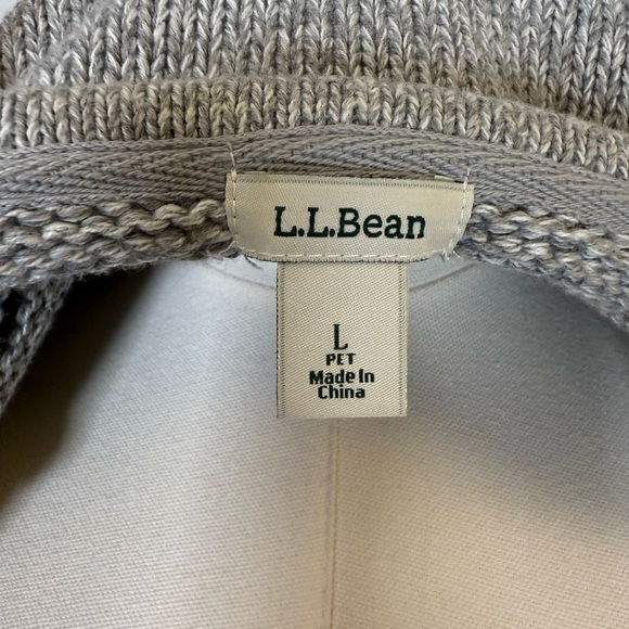 L.L.Bean Cardigan Cotton Blue Gray Ombré Textured Knit Women’s Size Large Petite - Picture 7 of 10